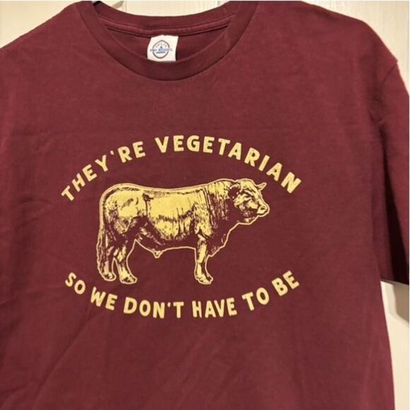 They’re Vegetarian So We Don’t Have To Be Size Medium T-Shirt - Picture 2 of 5